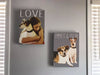 2 amazing canvases of personalized pop art with dogs