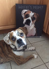 Personalized pop art of cute dog