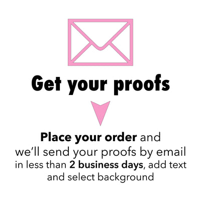 Your proofs will be sent by email in less than 2 business days