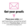 You will receive your proofs by email in a short timeframe