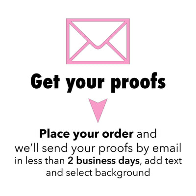 Get your proofs by email shortly after your order is placed