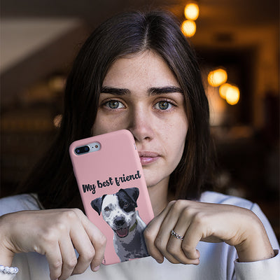 personalized phone case with dog art iPhone 8 Plus