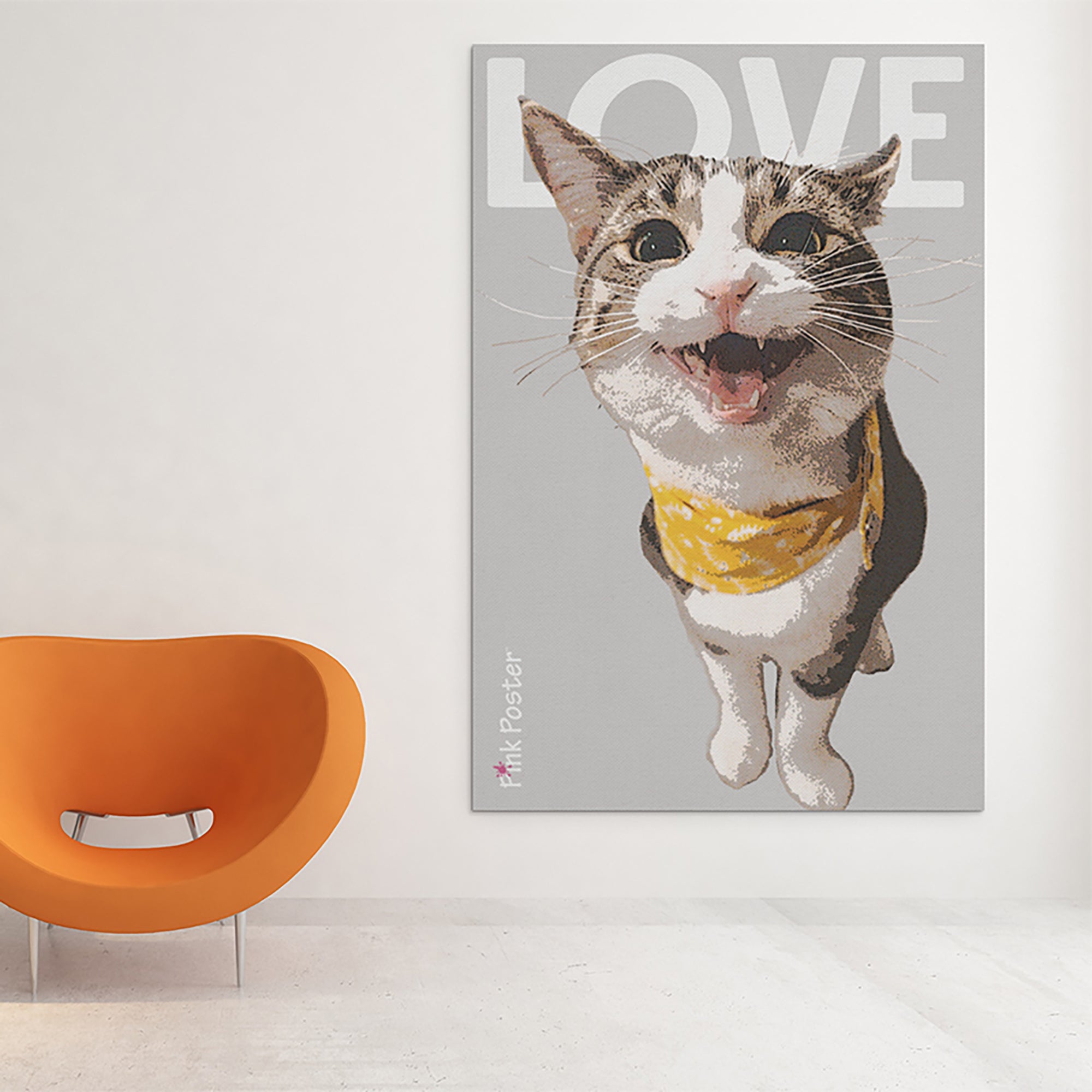 Turn your photos of your cat into fabulous art printed on poster