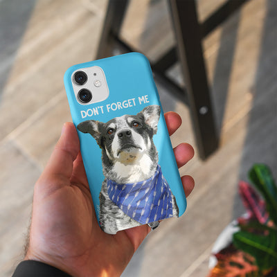 Custom Pink Poster dog art on IPhone 13 case